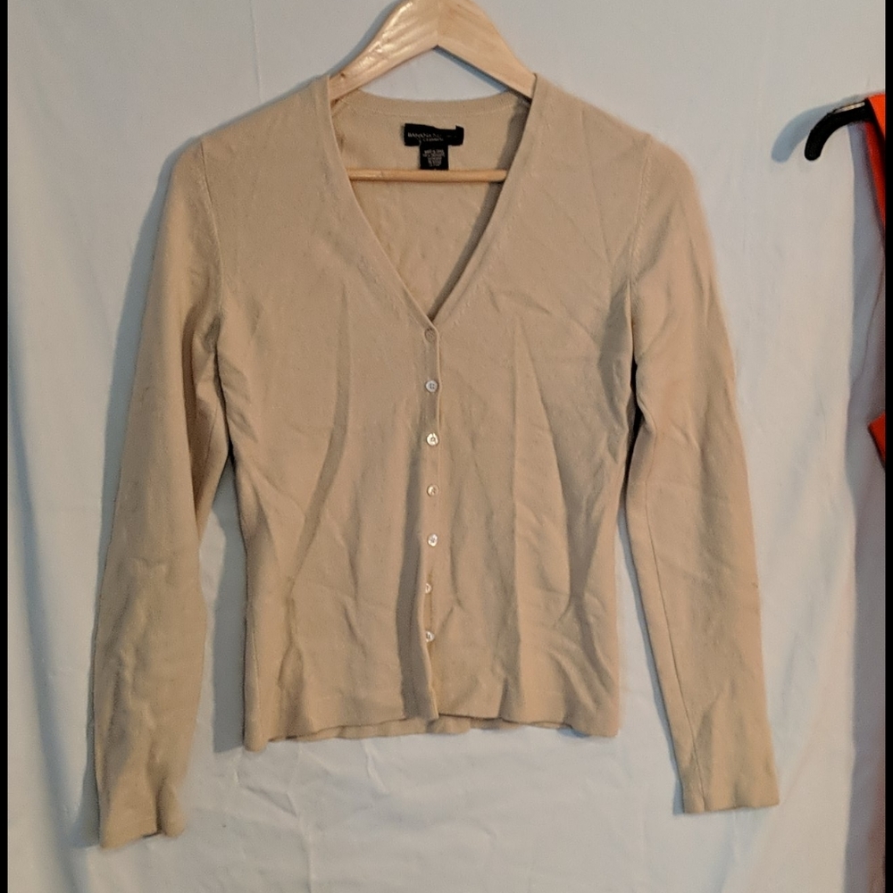Banana Republic camel cashmere cardigan, small